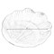 Fabulaxe Iridescent Glass Catchall Clam Shell Jewelry Tray Soap Holder Trinket Dish Ring Plate Vanity Organizer Bathroom Countertop Accent Coastal Inspired Bedroom Decor Piece and Nautical Display